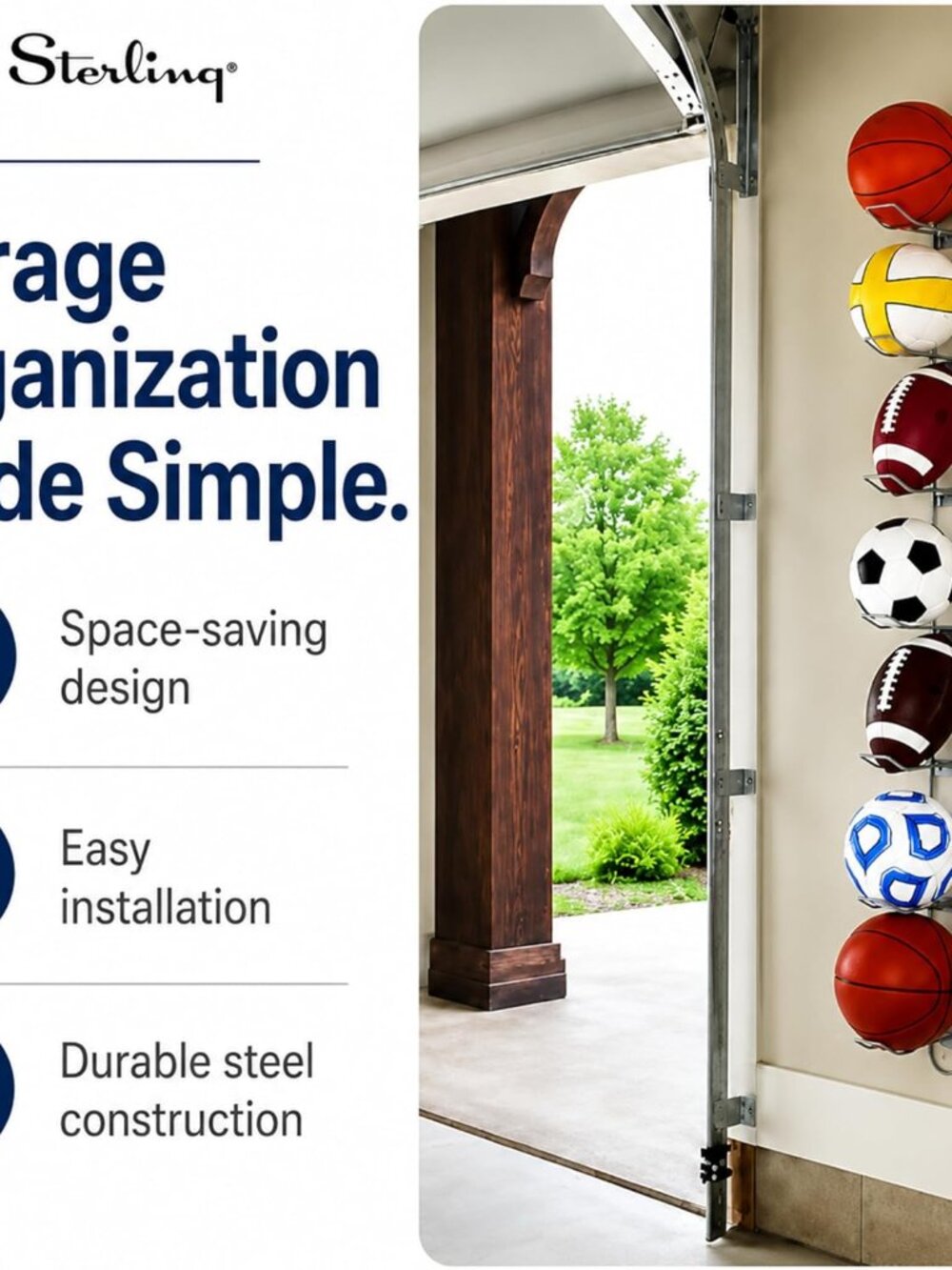 Wall Mounted Ball Rack for Garages - Picture 12 of 12